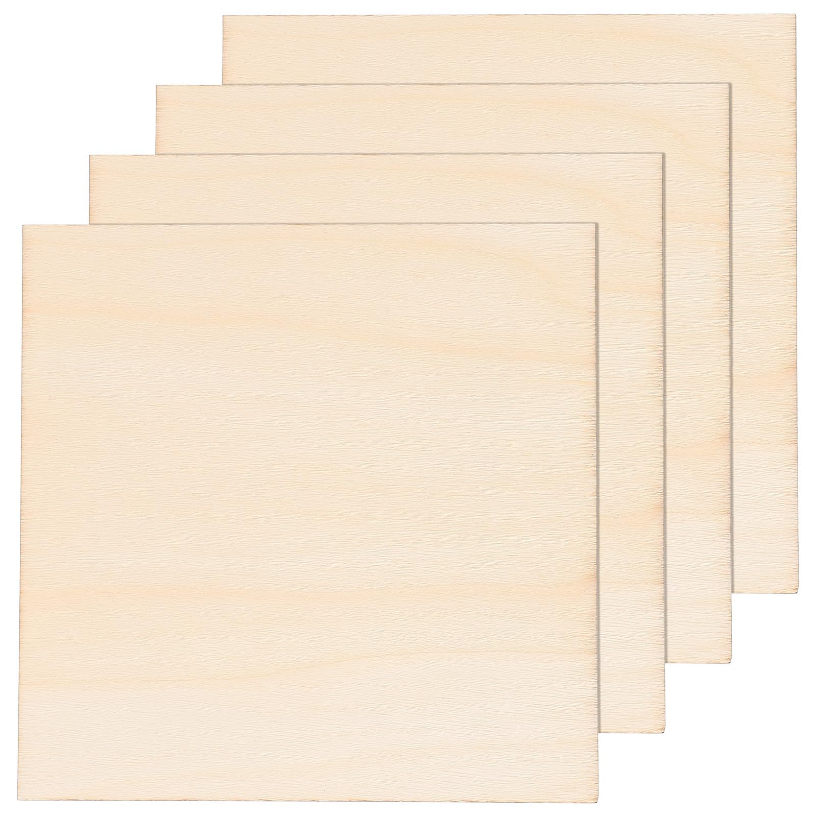 KONTONTY 4pcs Unfinished Wooden Slices for DIY Painting Wood Chips Craft Supplies for Boy Girl and Creative Projects Smooth Surface for Easy Personalization