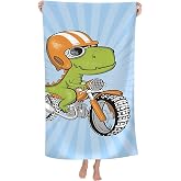 LMKLOP Cute Dinosaur Beach Towel for Kids/Boys/Toddler/Baby, Personalized Microfiber Beach Towels Bulk, Quick Dry Beach Towel for Pool, Lightweight Bath Towels Oversized Clearance 30"x 60"