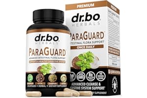 DR. BO ParaGuard Cleanse Detox Pills - Intestinal Guard Formula Supplement with Black Walnut Wormwood Clove & Oregano Pills - Adults Natural Herbal Intestine Body Gut Cleanser Adults Complete Kit 30 Capsules