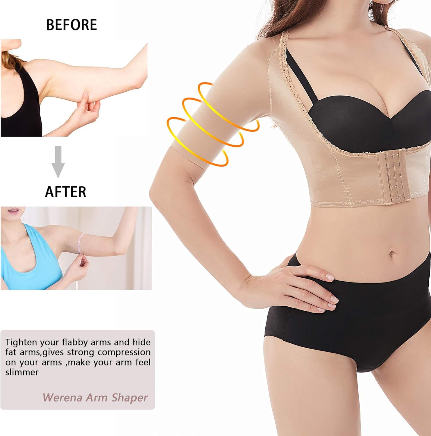 Upper Arm Shaper for Women Compression Sleeves Post Surgical Slimmer Humpback Posture Corrector Tops Shapewear at  Women’s Clothing store
