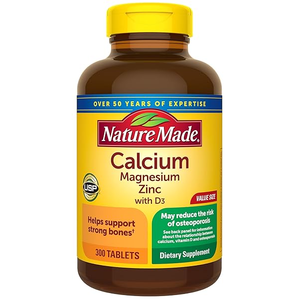 NATURE MADE CALCIUM MAGNESIUM ZINC WITH VITAMIN D3,...