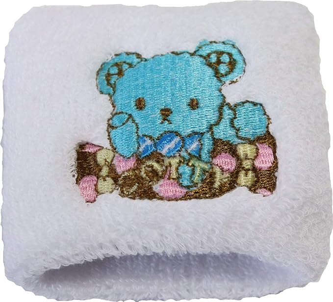 Amazon Co Jp 8wr001f チョコミントくまのコティちゃん 刺繍リストバンド マキシマム キャラクター ゆめかわいい 10 ホワイト White No 10 服 ファッション小物