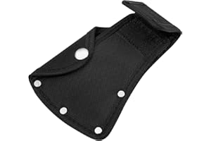 TIMSEC Hatchet Head Sheath Holster, Black Oxford Sheath for 1-1/4Lb Axe, Double Snap Hatchet Protector Cover with Belt Loop, Outdoor Camping Hiking Accessories