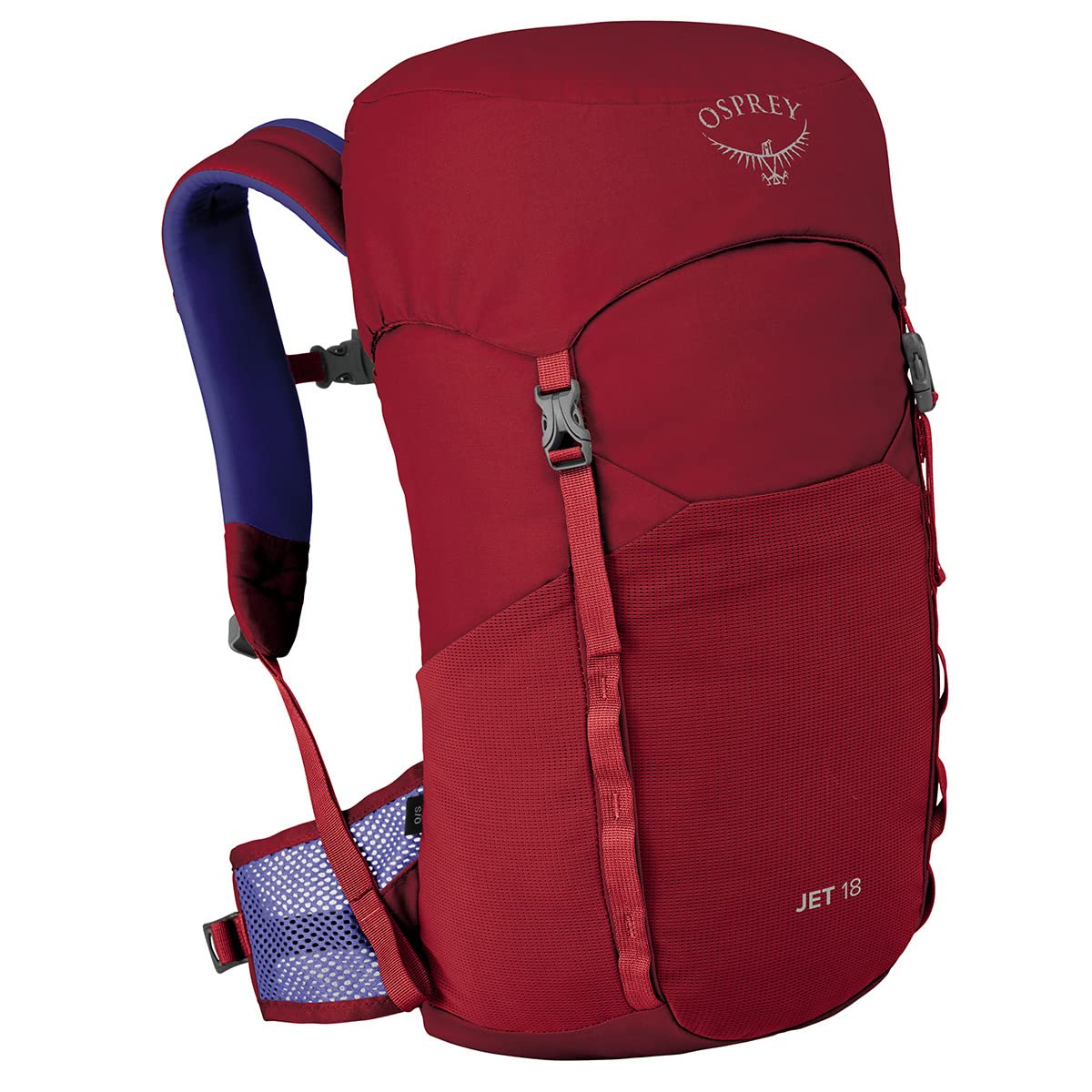 Osprey Jet 18 Unisex Youth Hiking Pack - Cosmic Red O/S