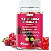 ALOPOA01 Magnesium Glycinate Gummies 1000mg, Non-GMO, Gluten-Free, Magnesium Supplement Gummies for Adults & Kids, Sleep, Relaxation & Focus, Raspberry Flavor, 90 Count