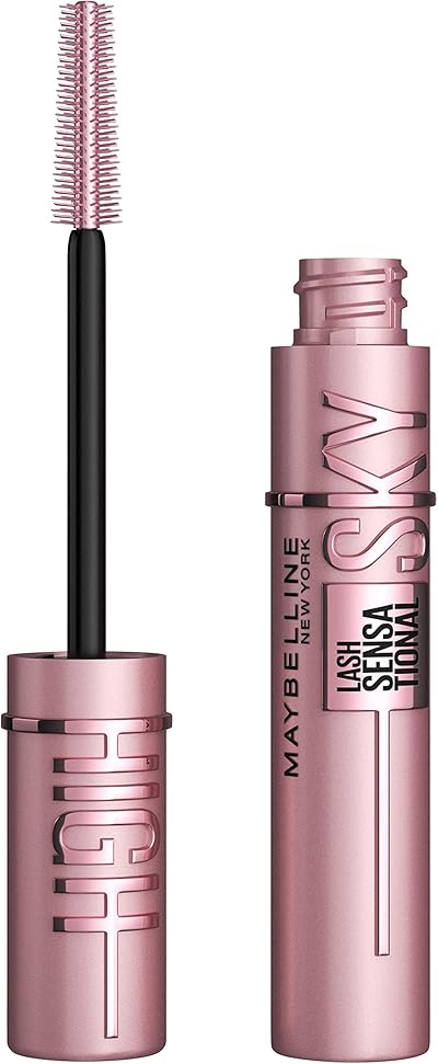 Maybelline New York Sky High Mascara für extreme Länge & volles Volumen, Tower Flex Bürste für Definition bis in die Spitzen, Formel mit Bambusextrakt, Schwarz (Very Black)