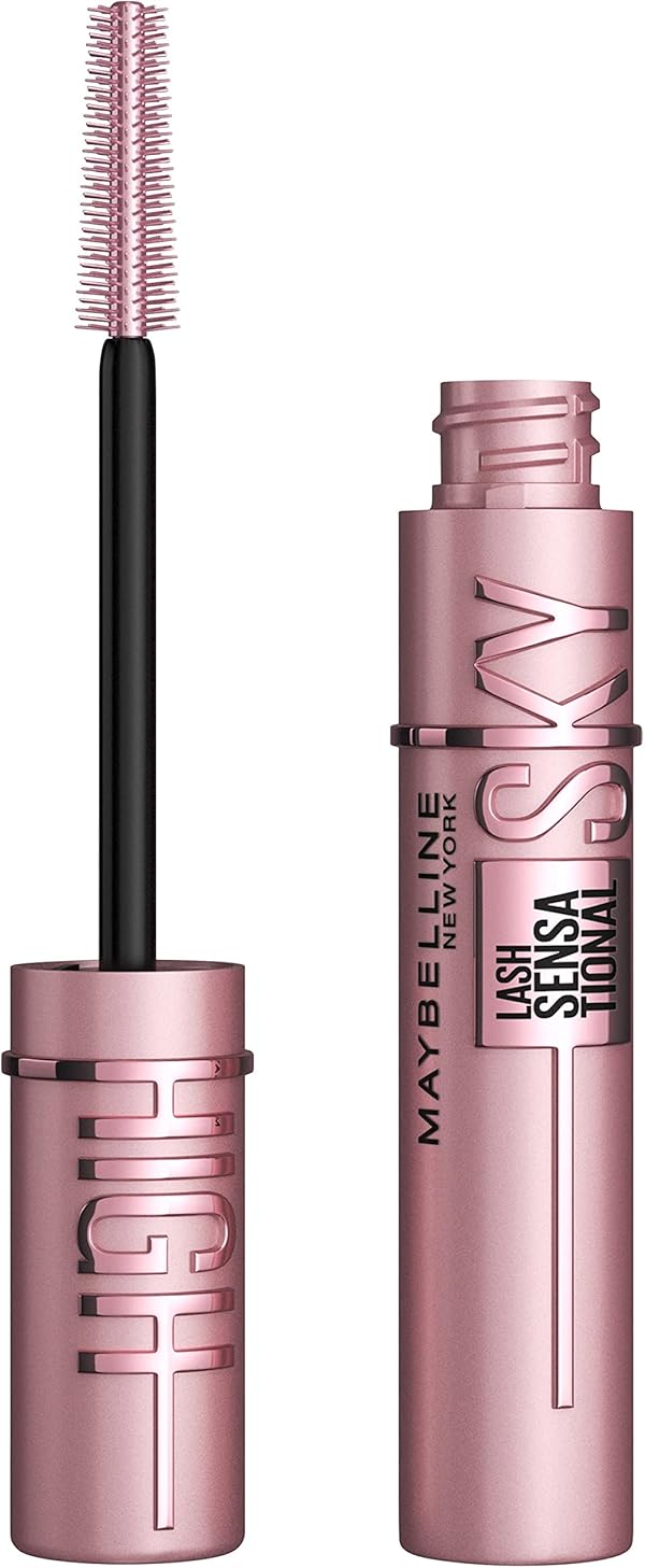 Maybelline New York Sky High Mascara für extreme Länge & volles Volumen, Tower Flex Bürste für Definition bis in die Spitzen, Formel mit Bambusextrakt, Schwarz (Very Black)