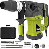 DEWINNER 1-1/4 Inch SDS-Plus 1500W Heavy Duty Rotary Hammer Drill, Safety Clutch 3 Functions with Vibration Control, 13Amp De