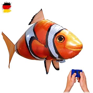 HSP Himoto RC Ferngesteuerter Fliegender Clown-Fisch - Ferngesteuerter Riesenfisch, mit Helium gefüllt schwebt er in der Luft