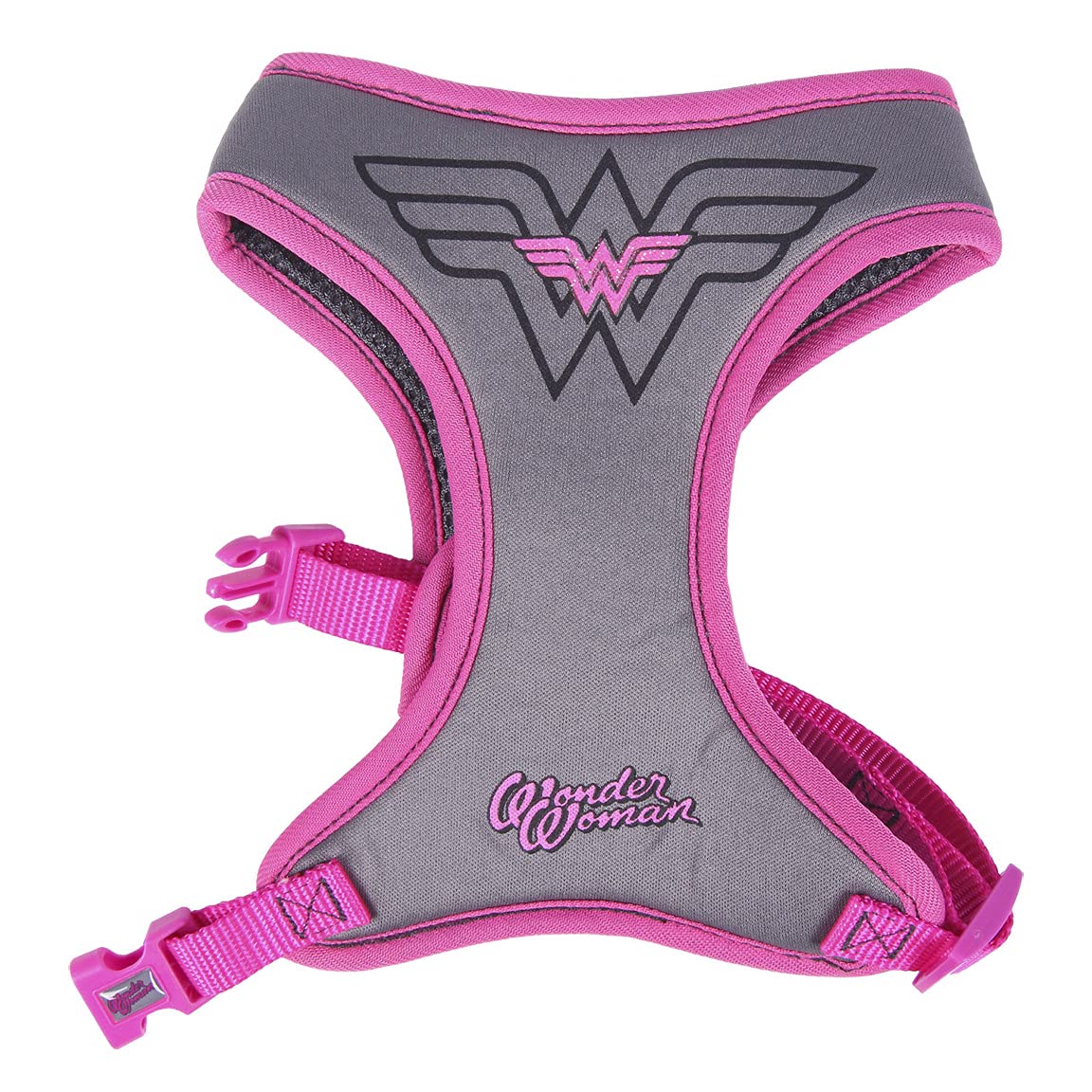 CERDÁ LIFE'S LITTLE MOMENTS - For Fan Pets | Wonder Woman S-M Dog Harness - Officially Licensed DC Comics