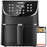 COSORI Smart WiFi Air Fryer 5.8QT(100 Recipes), Digital Touchscreen with 11 Cooking Presets for Air Frying, Roasting…