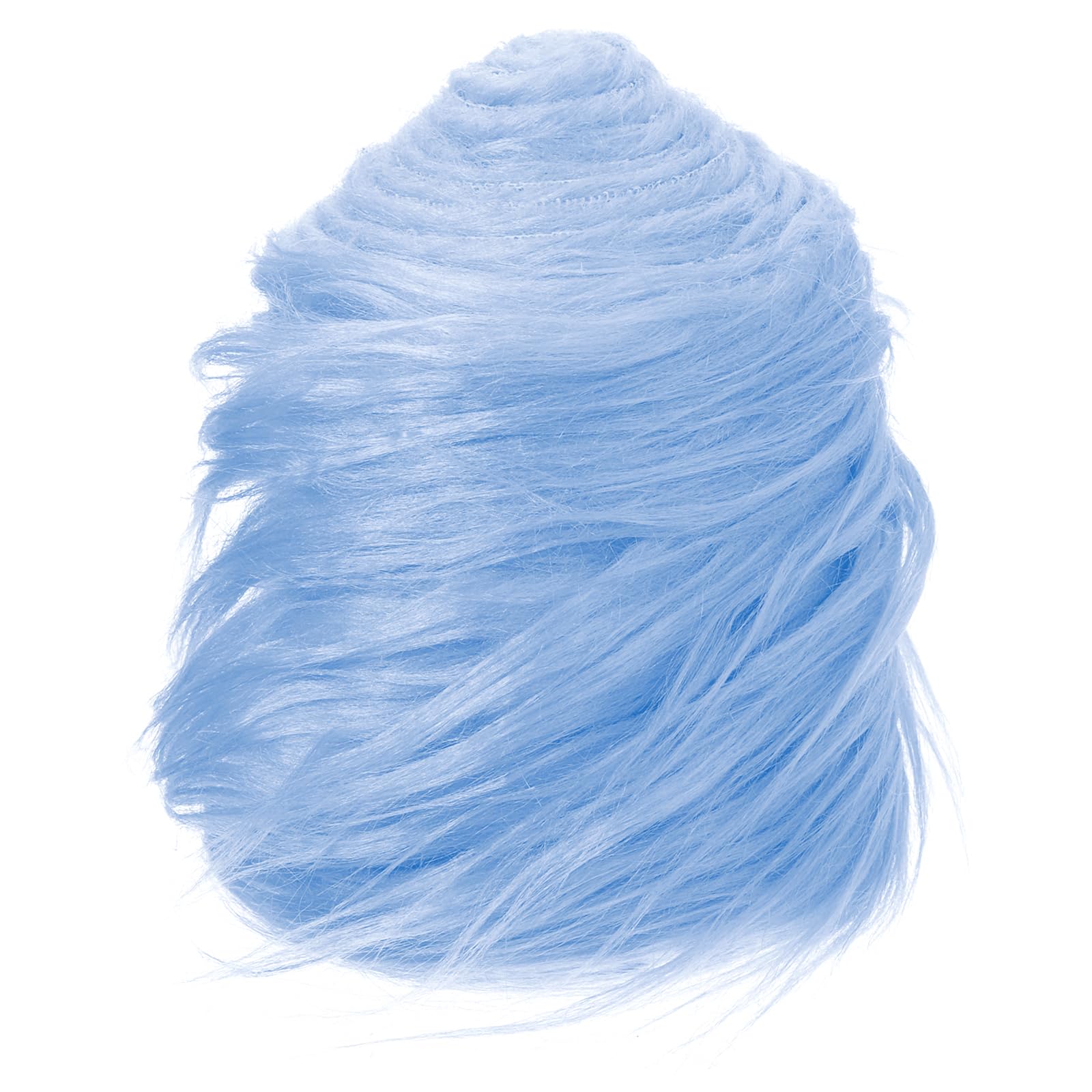 PATIKIL Plush Faux Fur Fabric Precut Strips, 59" x 4" Fluffy Faux Fur Ribbon for DIY Crafts Christmas Halloween Gnome Beard, Blue