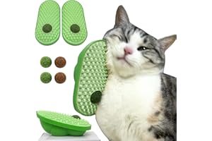 miwoowim 2 Pcs Catnip Toys Balls That Stick on Wall,Cat Toy Ball, Catnip Wall Balls for Cats Lick,Cat Face Scratchers, Cat self Groomer for Indoor Cats, Cat Corner Brush Wall