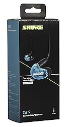 Shure SE215 Wired Sound Isolating Earbuds, Clear
