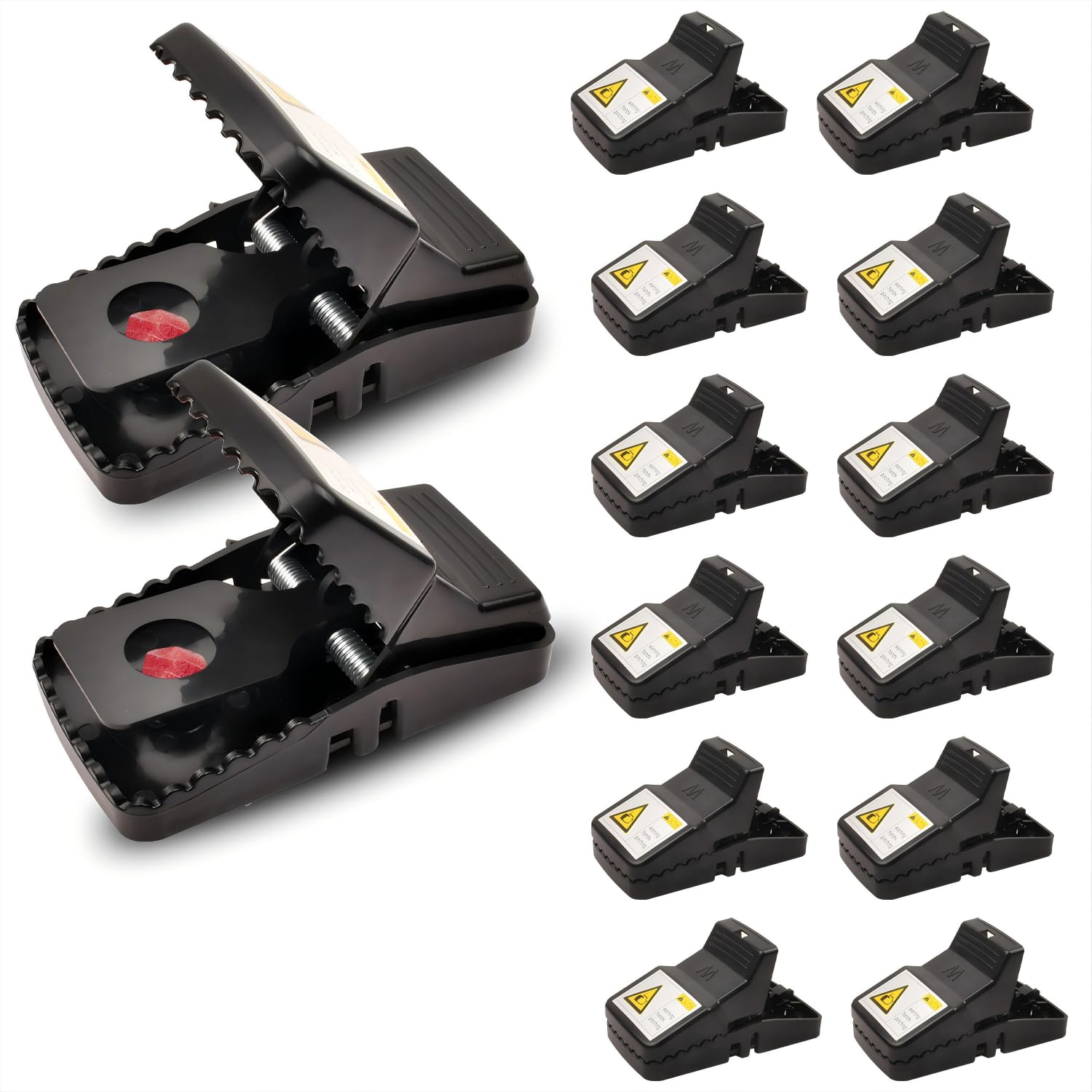 Photo 1 of Rat Trap (12-Pack), Large Mouse Traps for Indoor and Outdoor Use, Reusable, Fast, Hygienic, Unplugged, Used to Catch Mice, Squirrels, Rodents, for Home, Yard and Barns