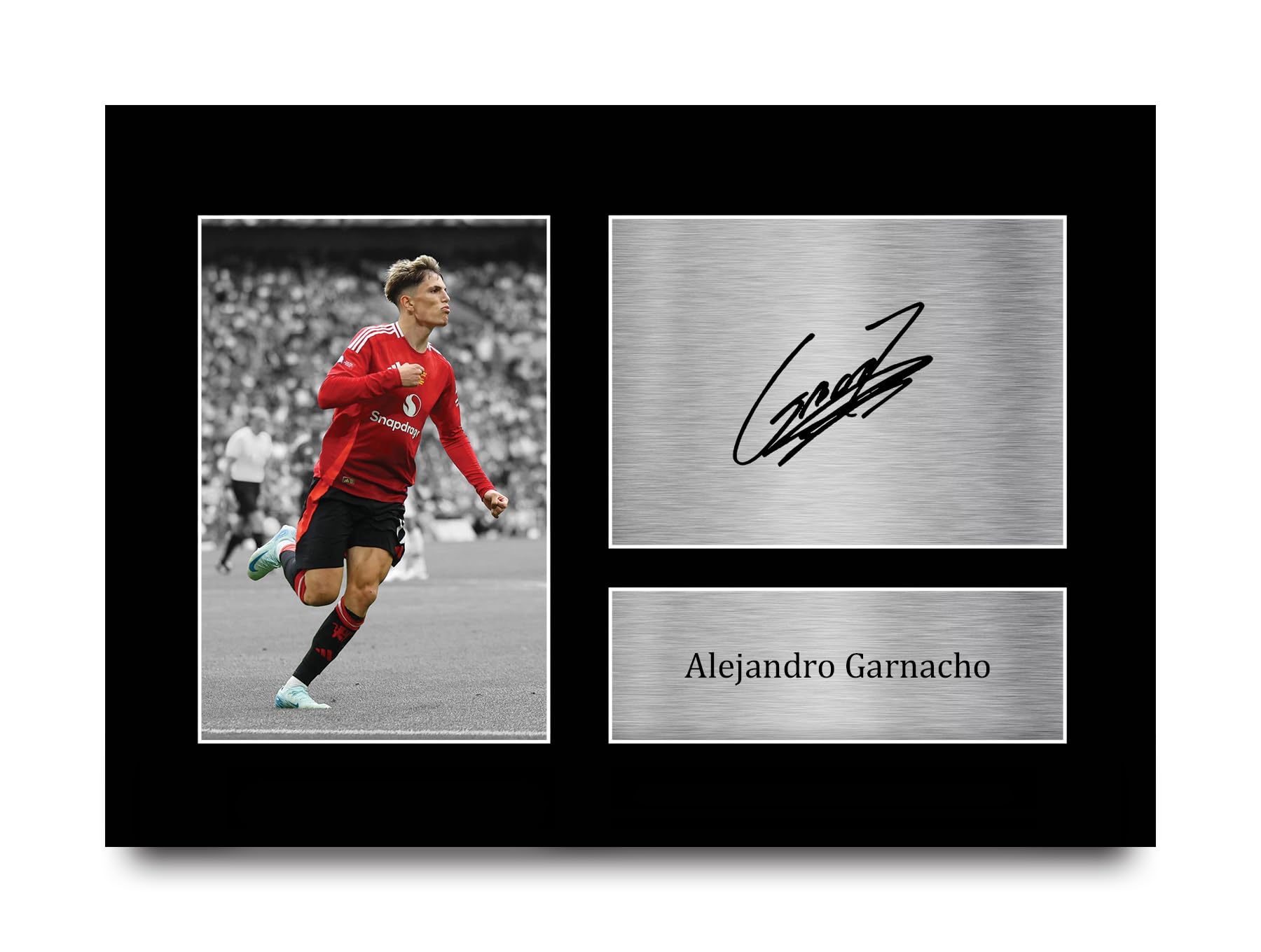 HWC Trading A4 Alejandro Garnacho Gifts Printed Signed Autograph Picture for Football Fans and Supporters - A4