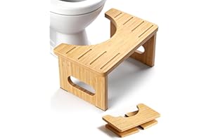 YOSE Foldable Toilet Stool for Adults - 7" Toilet Potty Stool | Portable Bathroom Stool, Non-Slip Toilet Aid Step Stool, Fami