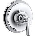 KOHLER TS10584-4-CP Bancroft Rite-Temp Valve Trim with Metal Lever Handle, Polished Chrome