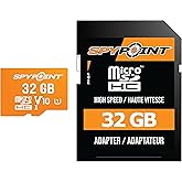 SPYPOINT 32GB Micro SD Memory Card Trail for Cameras | Adapter Media Storage for Trail and Game Cameras Designed | Used in Hunting and Trail Cams (Class 10 Speed)