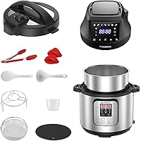 Rozmoz Pressure Cooker & Air Fryer Combos, 6 Qt Multi-Cooker with Pressure & Crisping Lid, Instant Stainless Steel Pot…