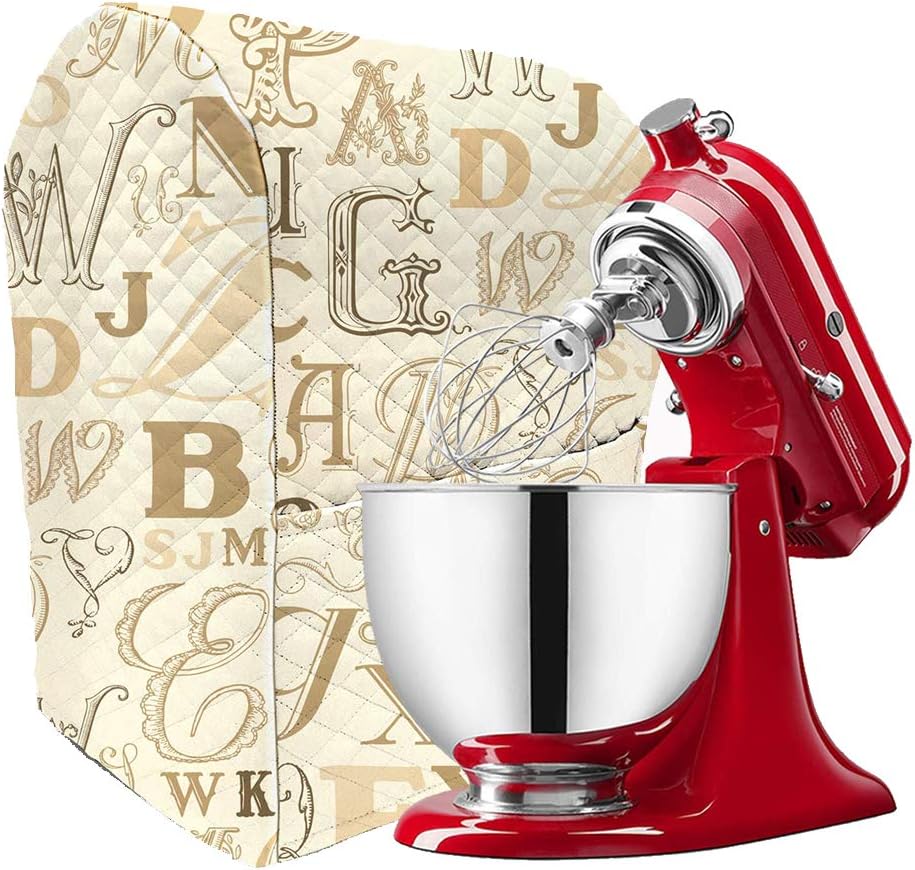 Kitchen Aid Mixer Cover with Pockets, Compatible 4.5-6 Quart Kitchen Aid Organizer Bag for Kitchenaid Mixer, Stand Mixer Covers Fits All Tilt Head & Bowl Lift Models