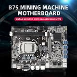 Oikabio B75 Mining Motherboard CPU RAM SSD SATA Cable Thermal Grease 8 USB3.0 view 8