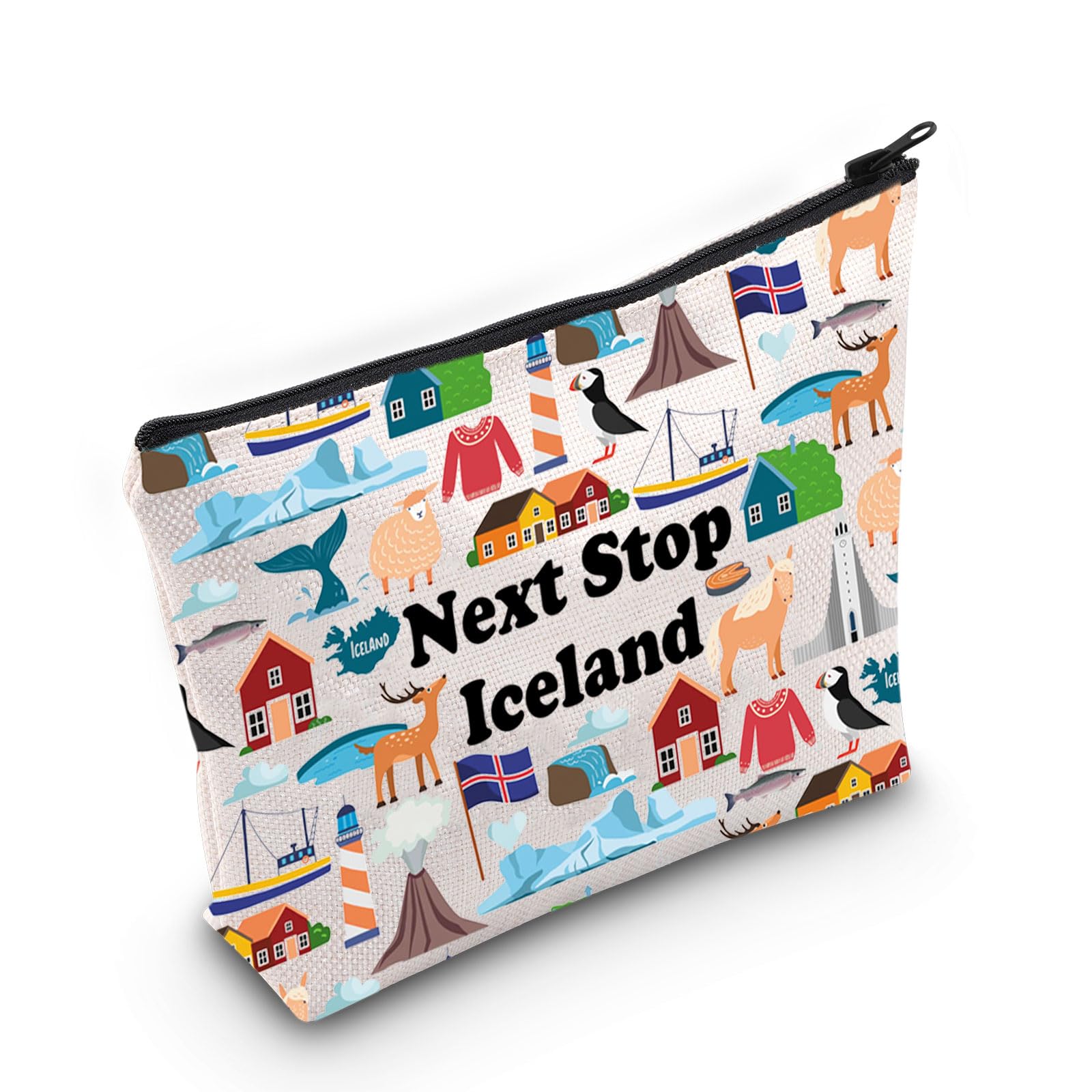 Generic Next Stop Iceland Cosmetic Bag - Multicolour - Waterproof - Polyester - Women-Adult - Travel