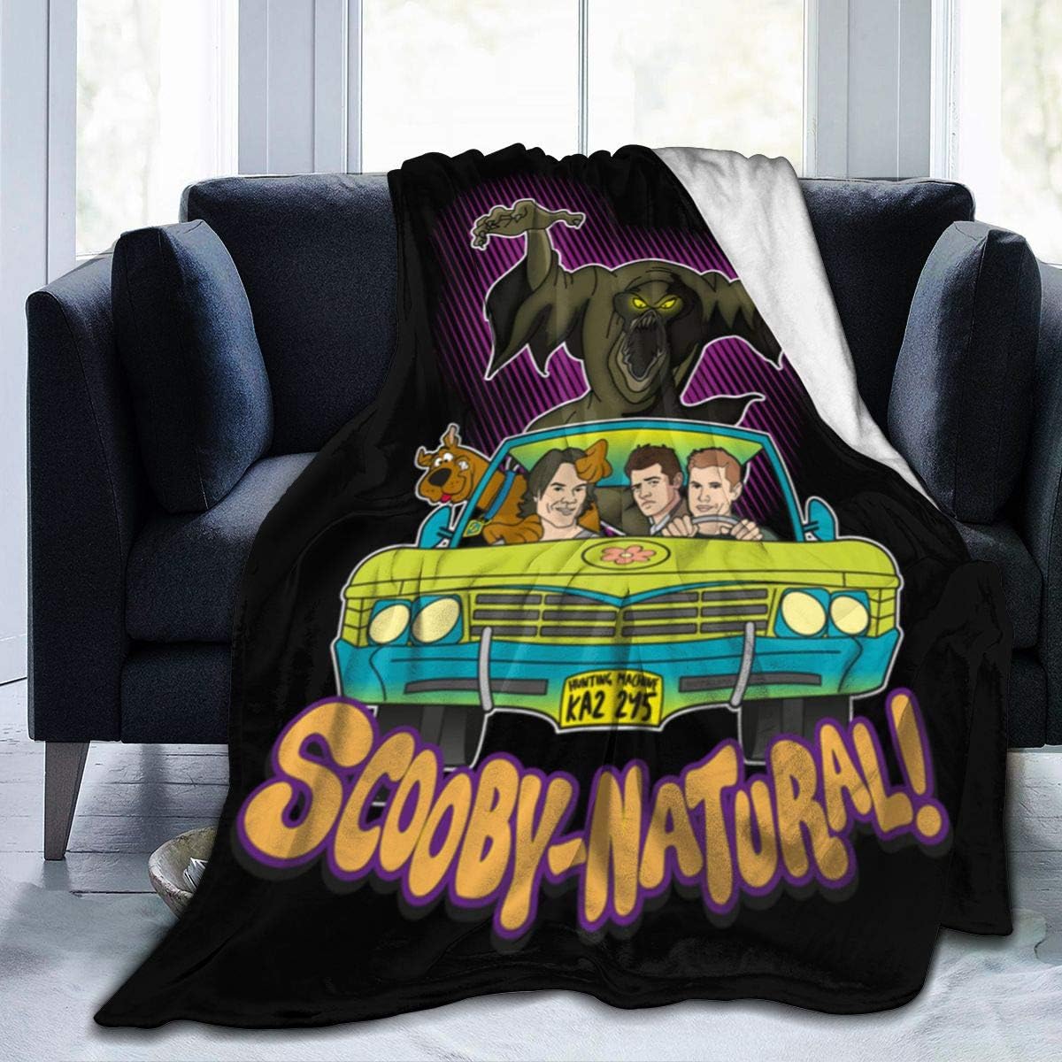 Scooby-Natural-Baby Super Soft Micro Fleece Printed Blanket Throw Fuzzy Lightweight Plush Bed Couch Living Room