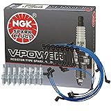 NGK Wire & 8 V-Power Spark Plugs Kit For Lexus