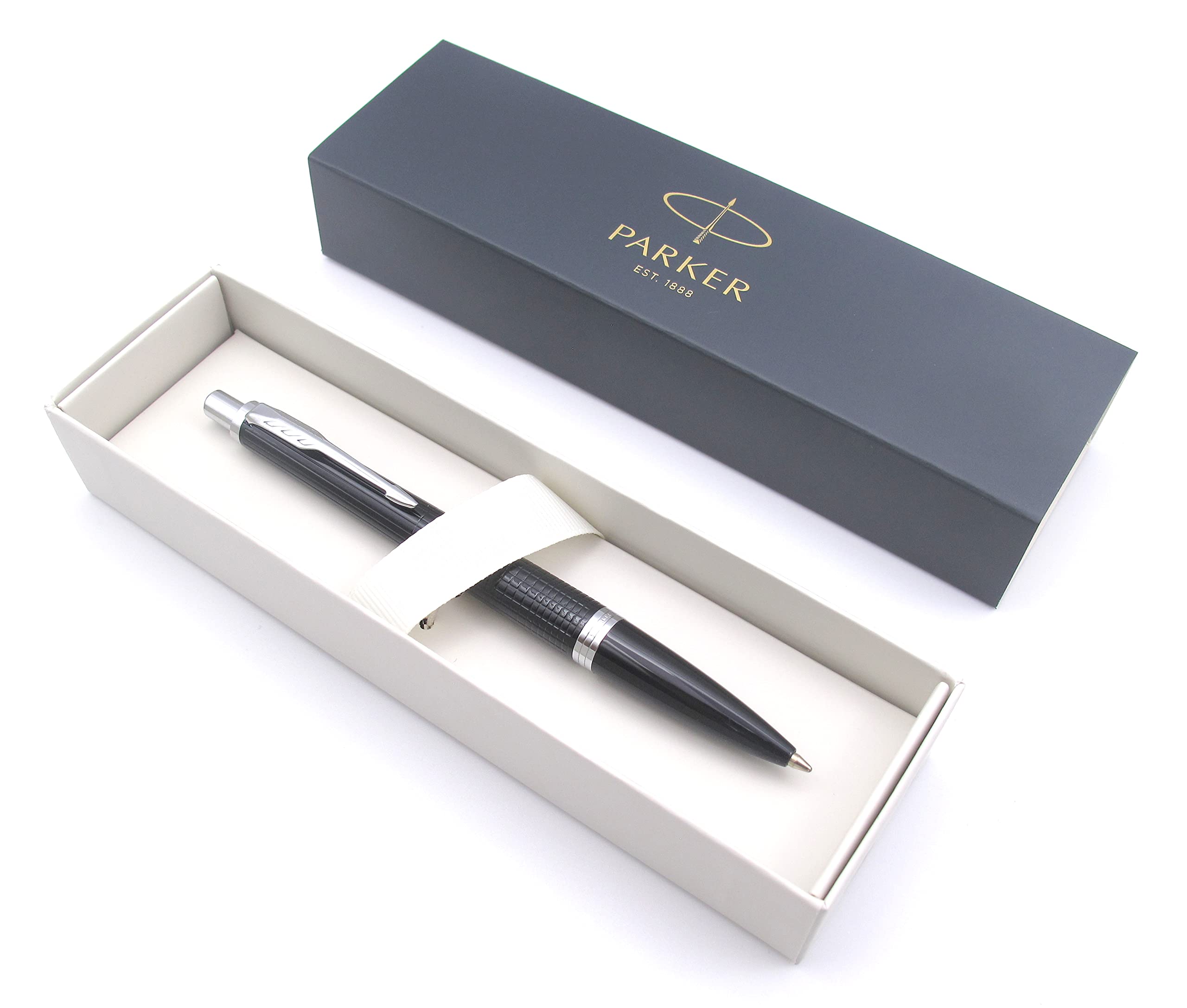 Parker Urban Premium Ballpoint Pen - Black Ebony Chiselled - Black Ink - Gift Boxed