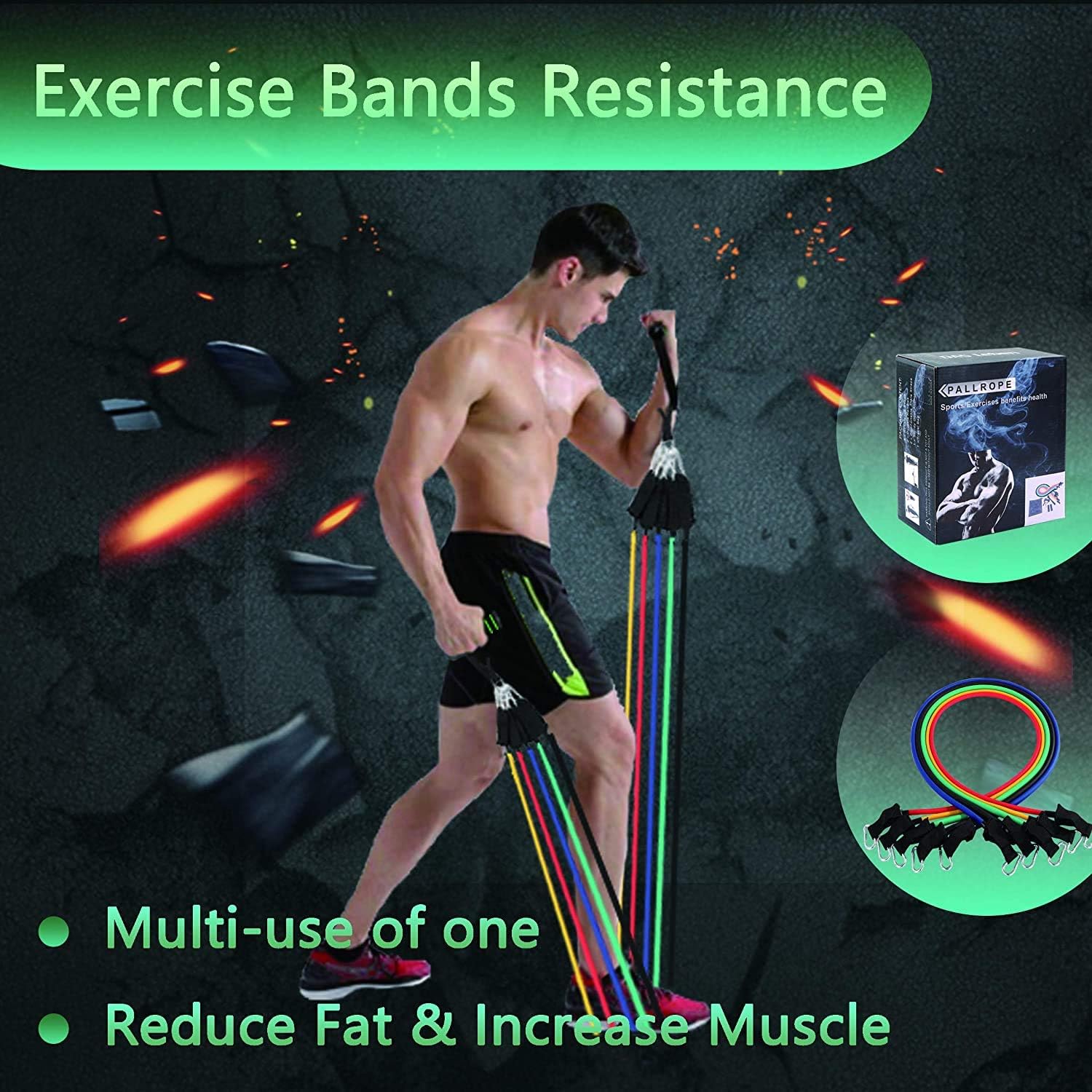 Exercise Bands Resistance, Fit Simplify Resistance Bands with Handle, Fitness Resistance Bands for Home, Resistance Bands Set, Natural Latex Resistance Bands for Legs and Butt, Resistance Band Set