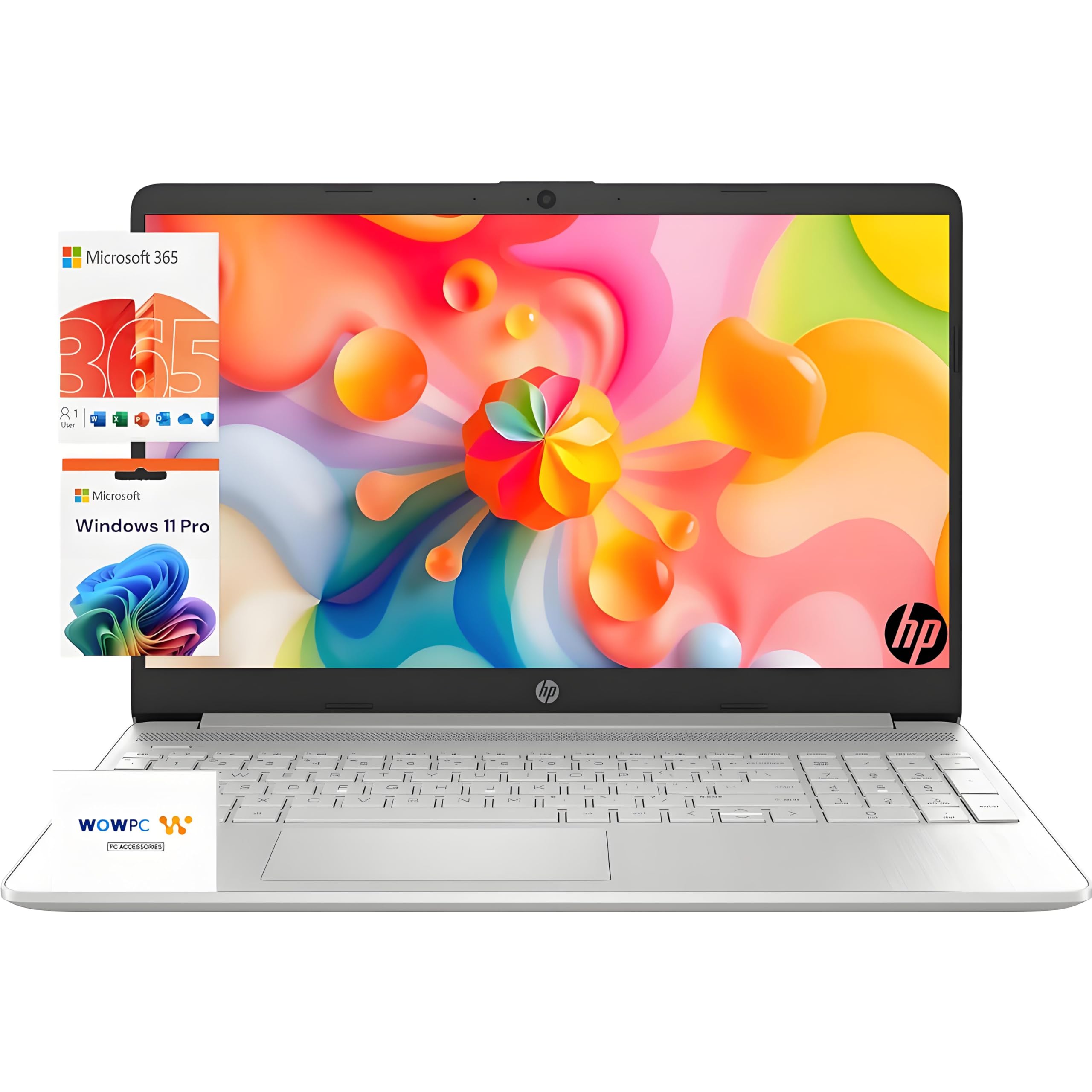 HP 15 inch Laptop for Home or Work, Intel 4-core Processor, 16GB RAM, 2TB SSD, 15.6" Micro Edge LED IPS Display, SD Card Reader, HDMI, Windows 11 Pro with Microsoft Office 365 Included, WOWPC USB Image HP 15 inch Laptop for Home or Work, Intel 4-core Processor, 16GB RAM, 2TB SSD, 15.6" Micro Edge LED IPS Display, SD Card Reader, HDMI, Windows 11 Pro with Microsoft Office 365 Included, WOWPC USB Image