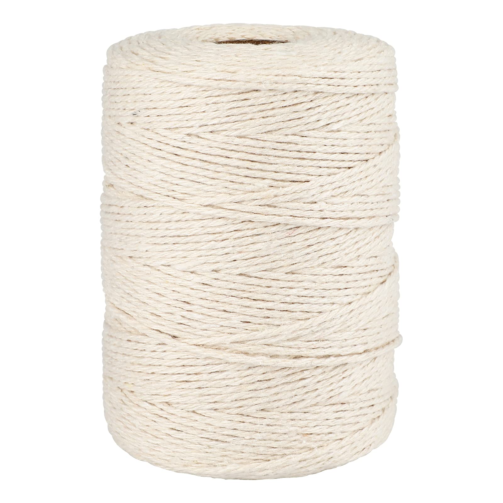 jijAcraft 2MM Butchers String: 200M 656ft Strong Beige Cotton for Kitchen Rotisserie Chicken, Tying Meat, Making Sausage - Natural Food Grade Cooking