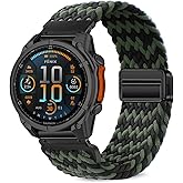 VanHooc Quickfit 26mm Magnetic Braided Watch Bands Compatible with Garmin Fenix 8 Pro/Quatix 8/Tactix 8/Fenix 8 (51 mm)/7X Pro/7X/6X Pro/6X,Replacement Nylon Sport Strap for Women Men