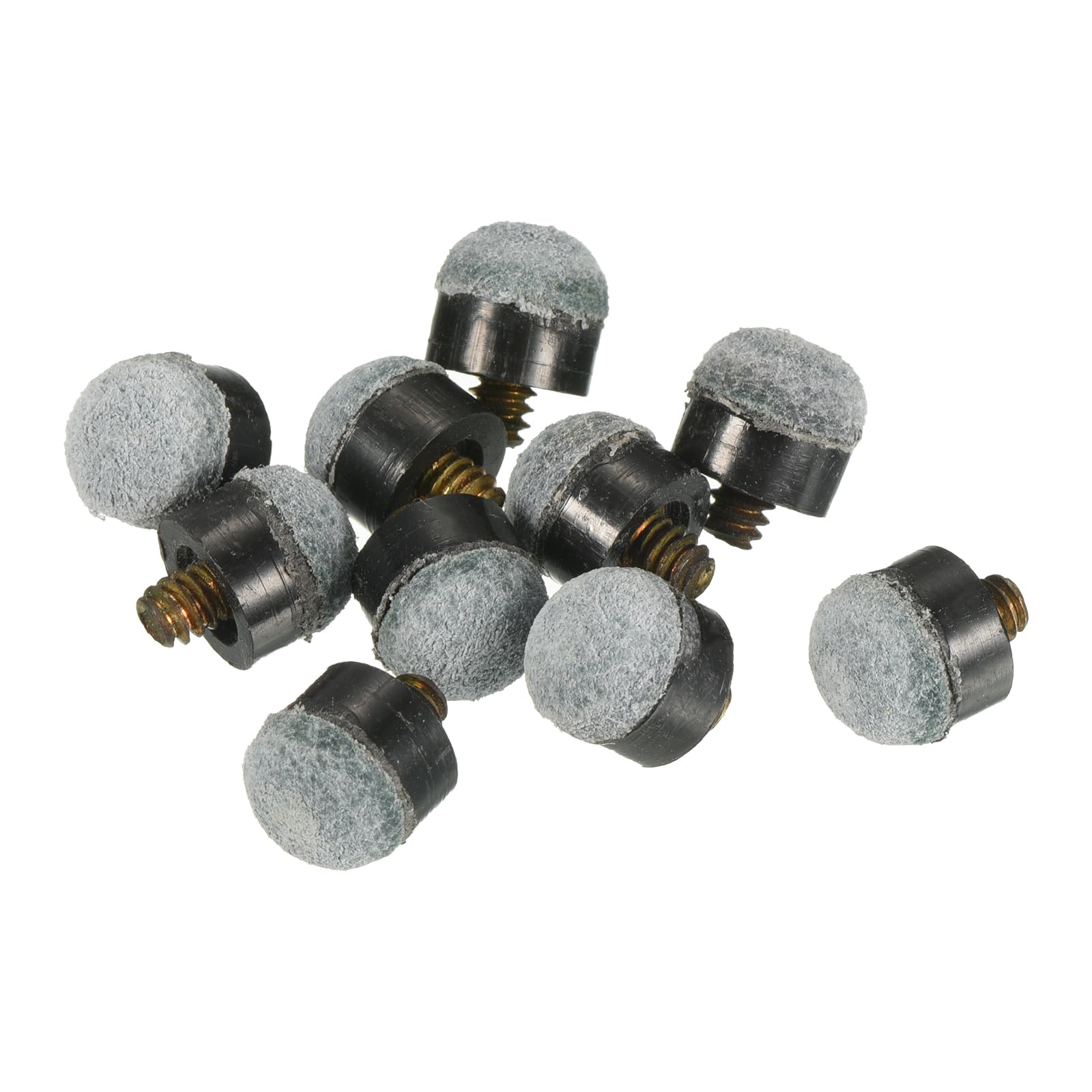 PATIKIL 11mm Dia Screw-on Pool Cue Tips, 30 Pack Billiard Cue Tips Snooker Billiard Supplies Pool Stick Tips Replacement Accessories, Grey