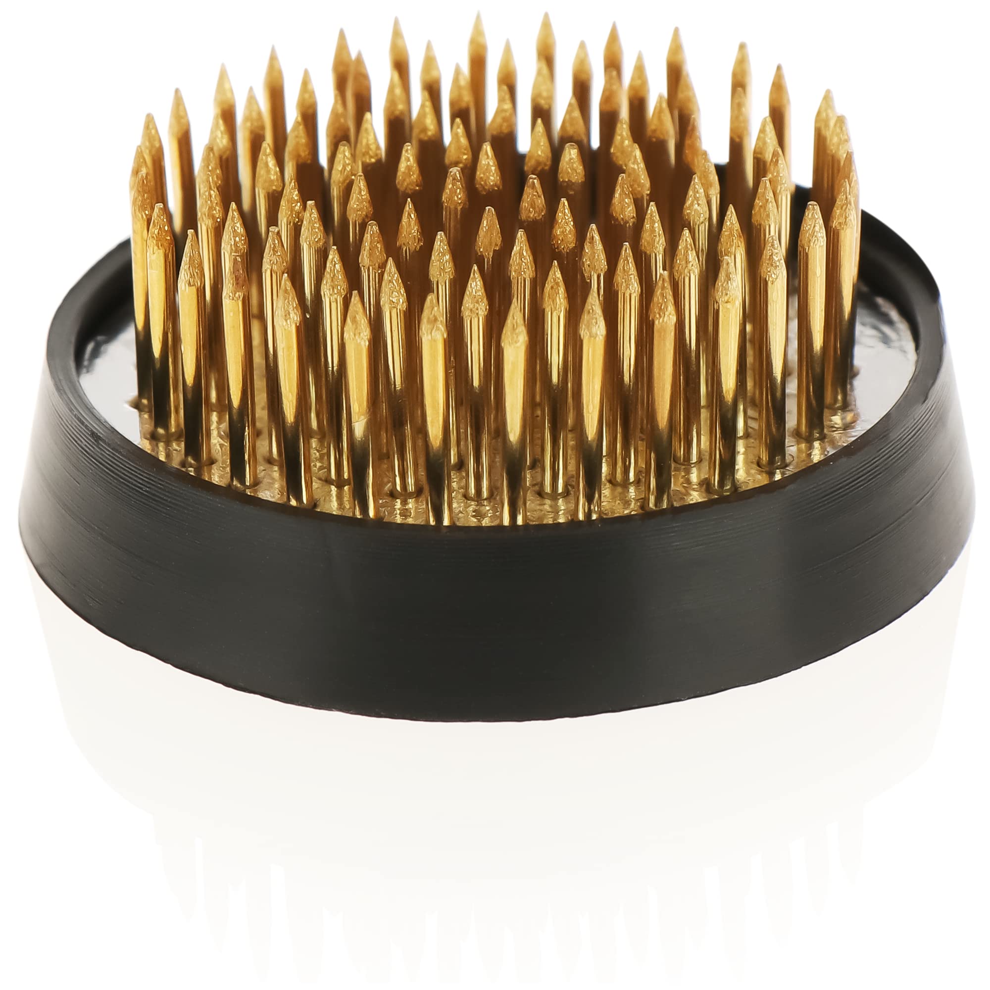 com-fourยฎ stake hedgehog made of metal - Kenzan for fresh flowers - handicraft accessories - floristry utensil for flower arrangements - flower hedgehogs (1 piece - gold colored)
