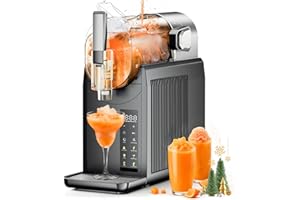 FOYOCONVEN Slushie Machine for Home, Professional Frozen Drink Maker - No Ice Needed, Auto Clean, 6 Preset Programs, Rapid Freezing in 15 Mins, Keep 4H Fresh, for Frozen Margaritas, Frappés, Milkshakes and More