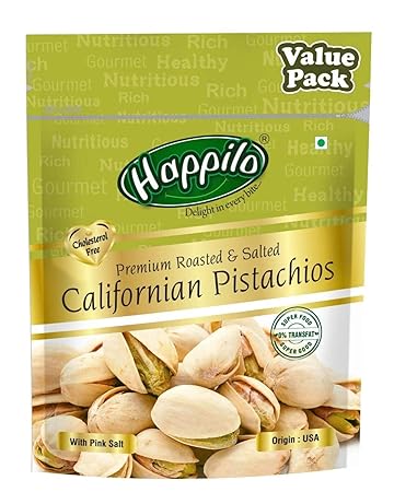 Happilo Premium Californian Roasted & Salted Pistachios 500g, Value Pack