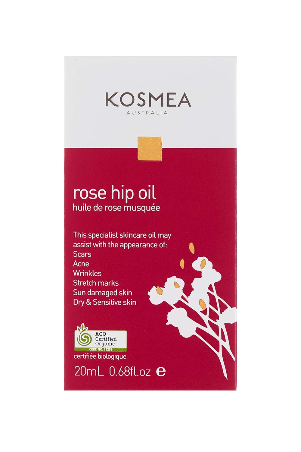 Kosmea Organic Rose Hip Oil 20ml Amazon.co.uk Beauty