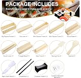 AYAOQIANG 15-Piece Sushi Making Kit with 9 Mold Shapes & Tools view 6