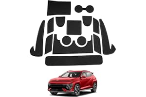 SHAOHAO for 2024 2025 Hyundai Kona Accessories Center Console Mats Cup Holder Console Liners Mats 2024 2025 Kona (SEL Con./N-
