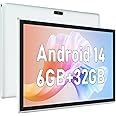 ZZB 10 inch Android Tablet PC, 10.1" Android 14 Tablets, DDR4 6GB RAM 32GB ROM 2MP+8MP Dual Camera, WiFi-6 Bluetooth 1TB Expand IPS Full HD Display Tab, 6000mAh Battery Powerful Performance Tablet.