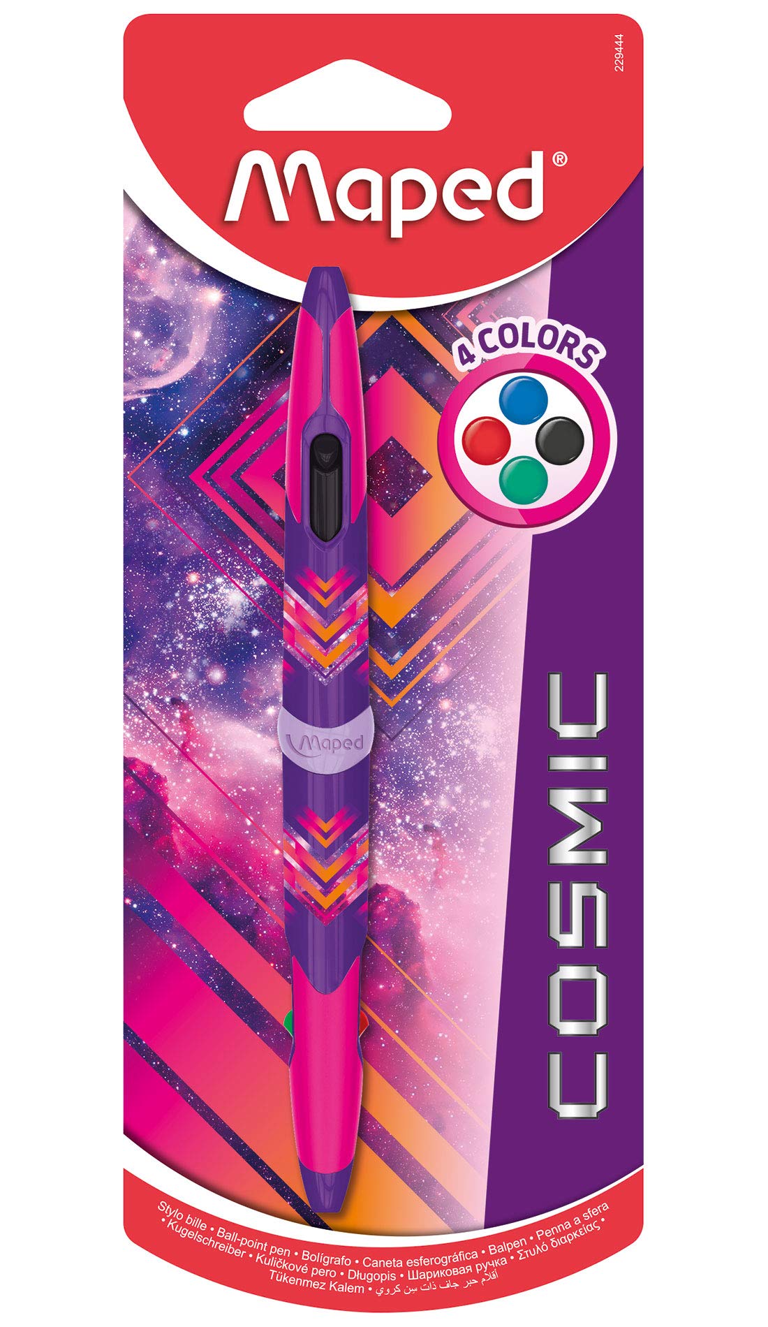 Maped Cosmic Twin Tip Pen with 4 Colours (Pink Design)