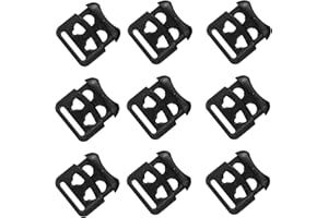 SUPVOX 100pcs Double-hole Plastic Spring Cord Locks for Drawstrings, Sweatpants, Backpacks with Toggle