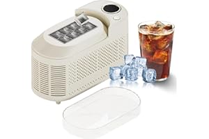 Mini Portable Ice Maker Machine for Car and Home | Compact Countertop Square Ice Cube Maker, 8 Cubes Ready in 15 Mins | 12V D