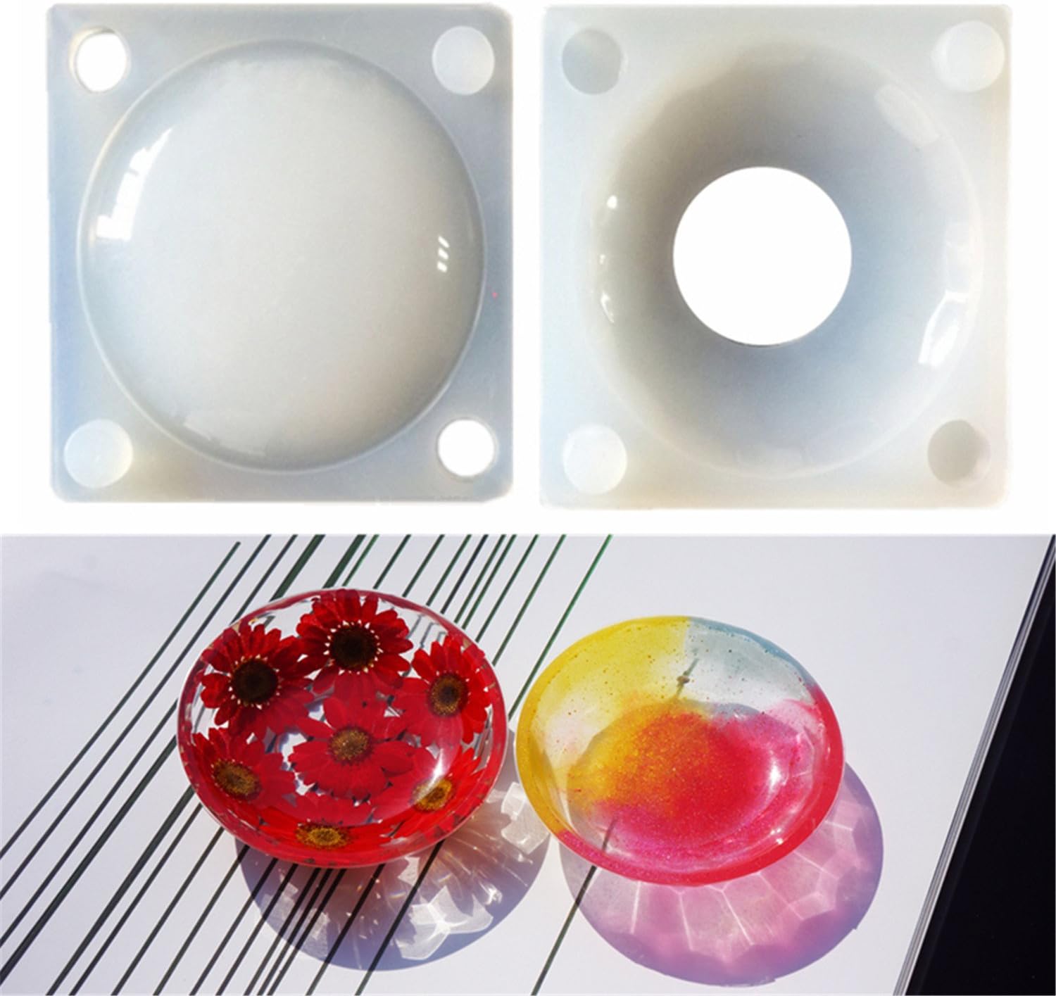 Small Dish Silicone Mold,Polymer Clay Silicone Mold, Crafting, Resin Epoxy, Making, DIY Decoration Tools,Semi-Transparent