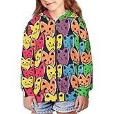 Hinthetall Long Sleeve Hoodie Sweatshirts for Kids Full Zip with Pockets Fall Outfits Activewear for Girls Size 6-16