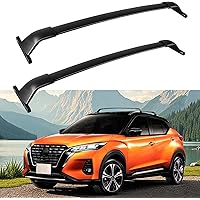 Roof Rack Cross Bars for Nissan Kicks 2017-2024 Convenient Baggage and Luggage Transport (Black)