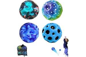 Space Ball with Super High Bouncing, PU Sponge Bouncy Balls for Kids and Adults Improve Hand-Eye Coordination Stress-relif, C