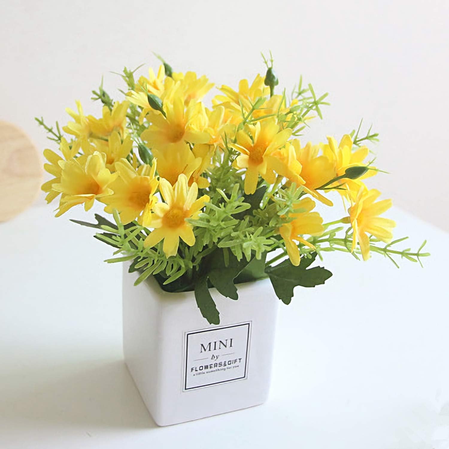 AIFUSIArtificial Flowers, Silk, Daisy, Artificial Gerber Daisy for Home Decoration, Artificial Daisy for Wedding Decoration Yellow